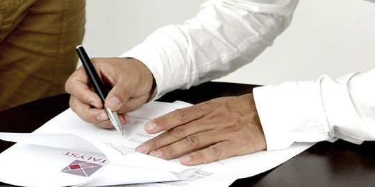 Vertragsunterschrift