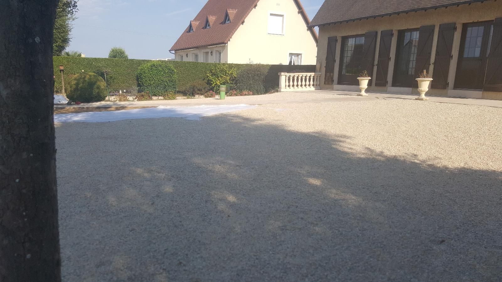 Terrassement d'un cour