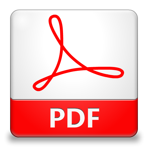 Un icono de PDF rojo y blanco sobre un fondo blanco