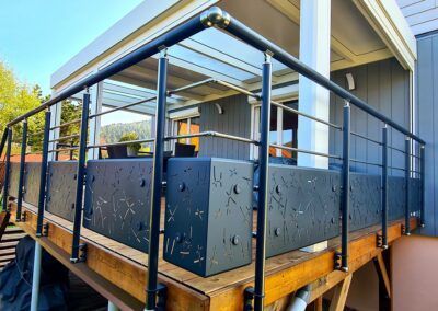 Une balustrade moderne de la gamme ronde