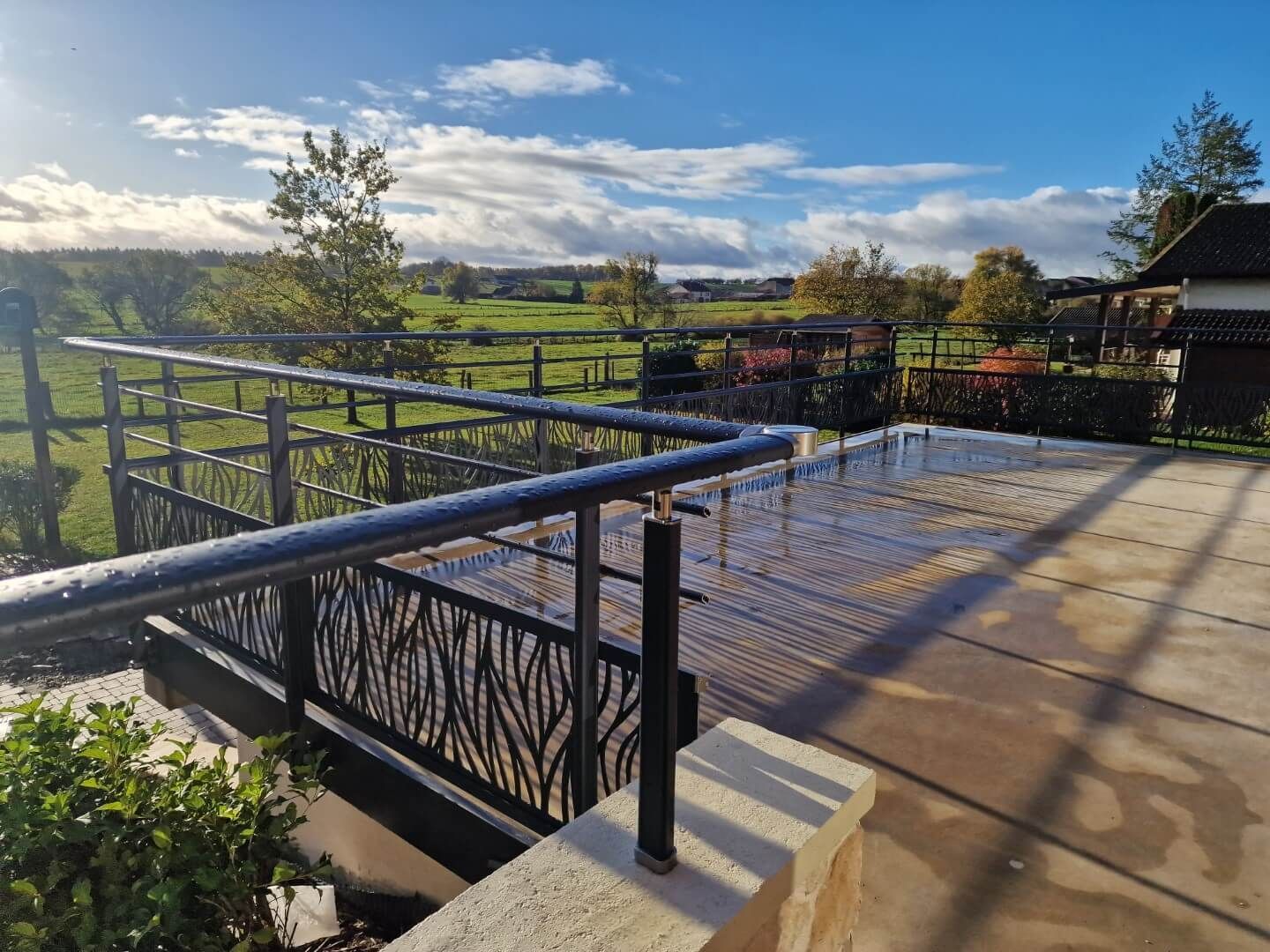 Rambarde sur une terrasse