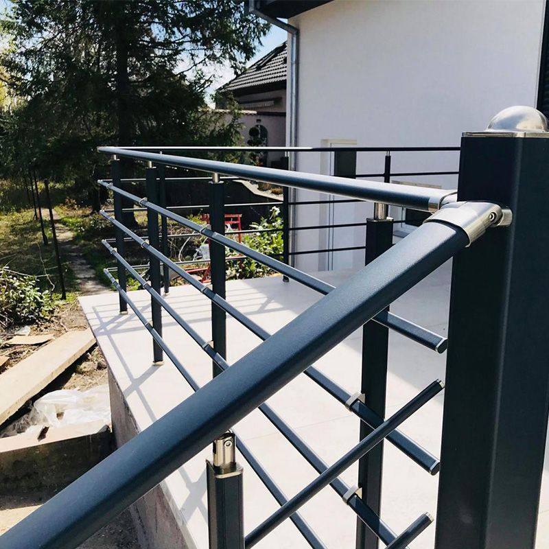 Rambarde simple de la gamme ovale, 4 traverses