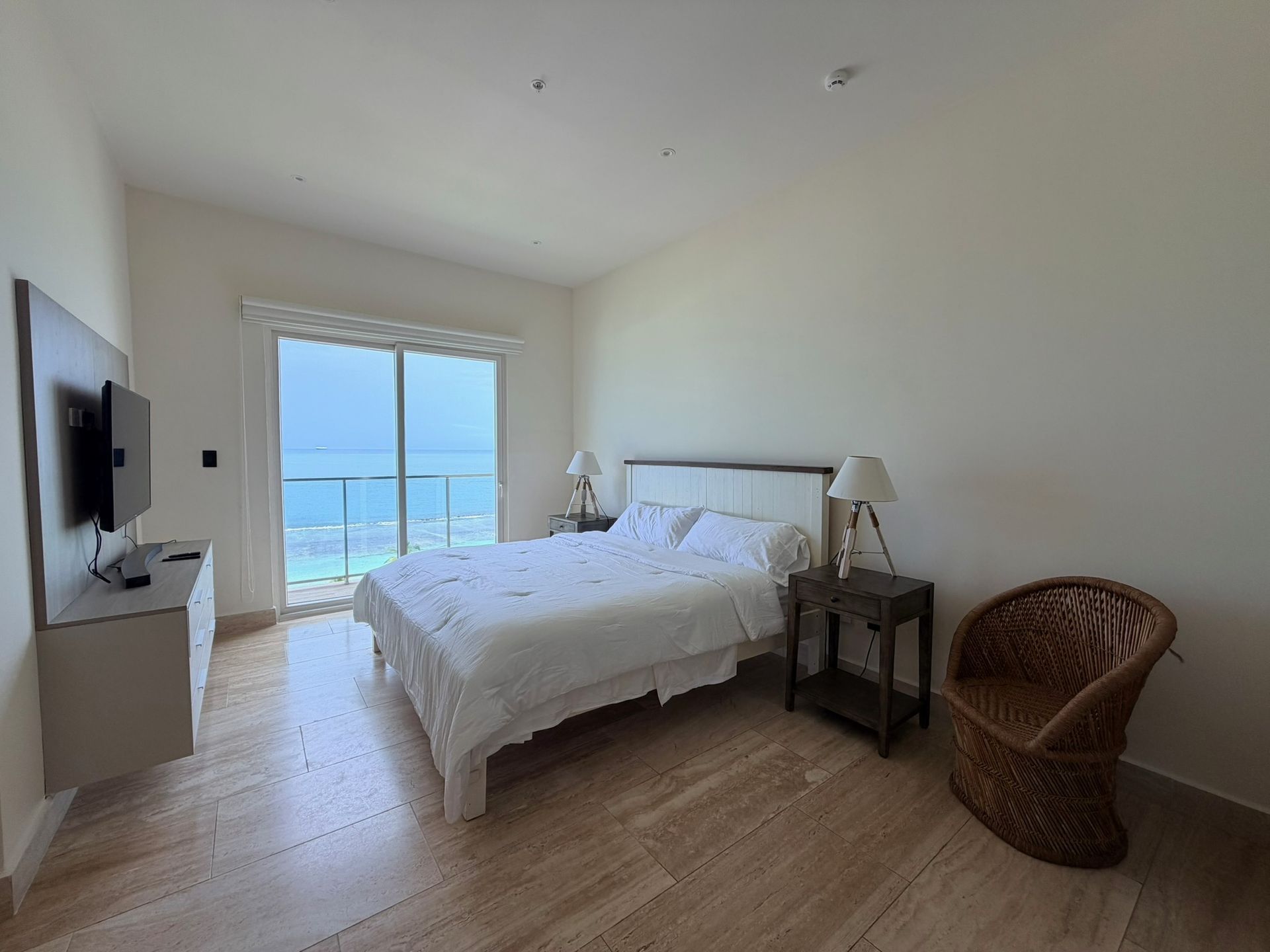 Playa Escondida oceanfront master suite. Wake up to Caribbean sea views and absolute silence. Private sanctuary.