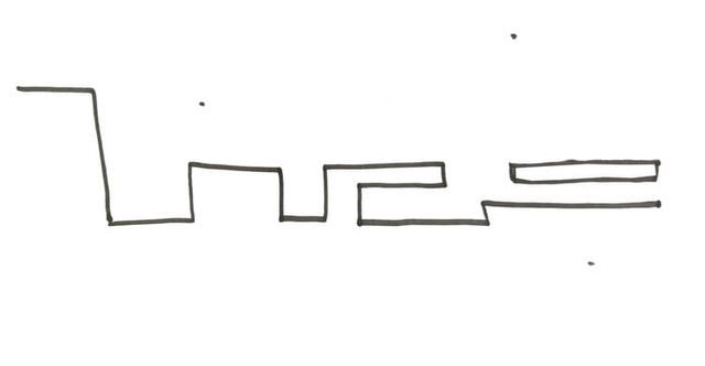 Un dibujo de un laberinto con la palabra líneas escritas en él.