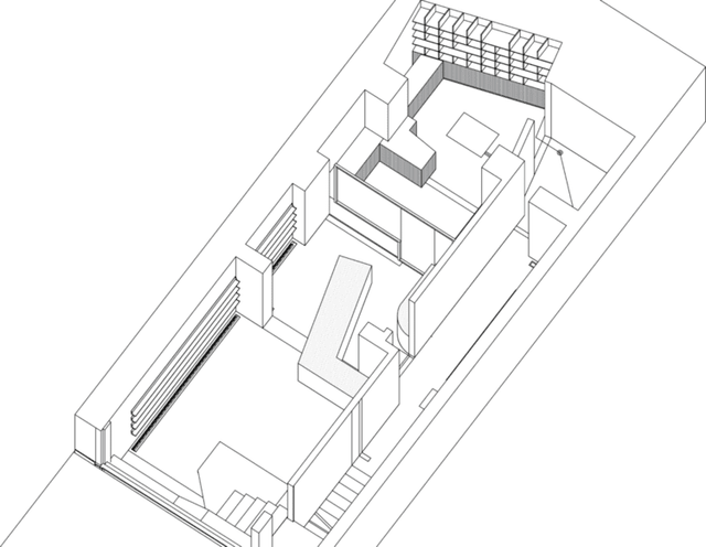 Un dibujo en blanco y negro del plano de una casa.