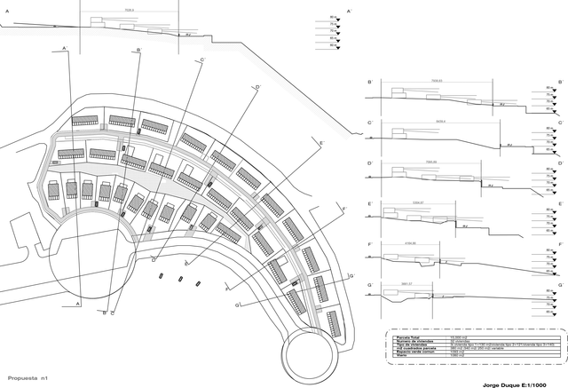 Un dibujo en blanco y negro de un edificio con muchas líneas.
