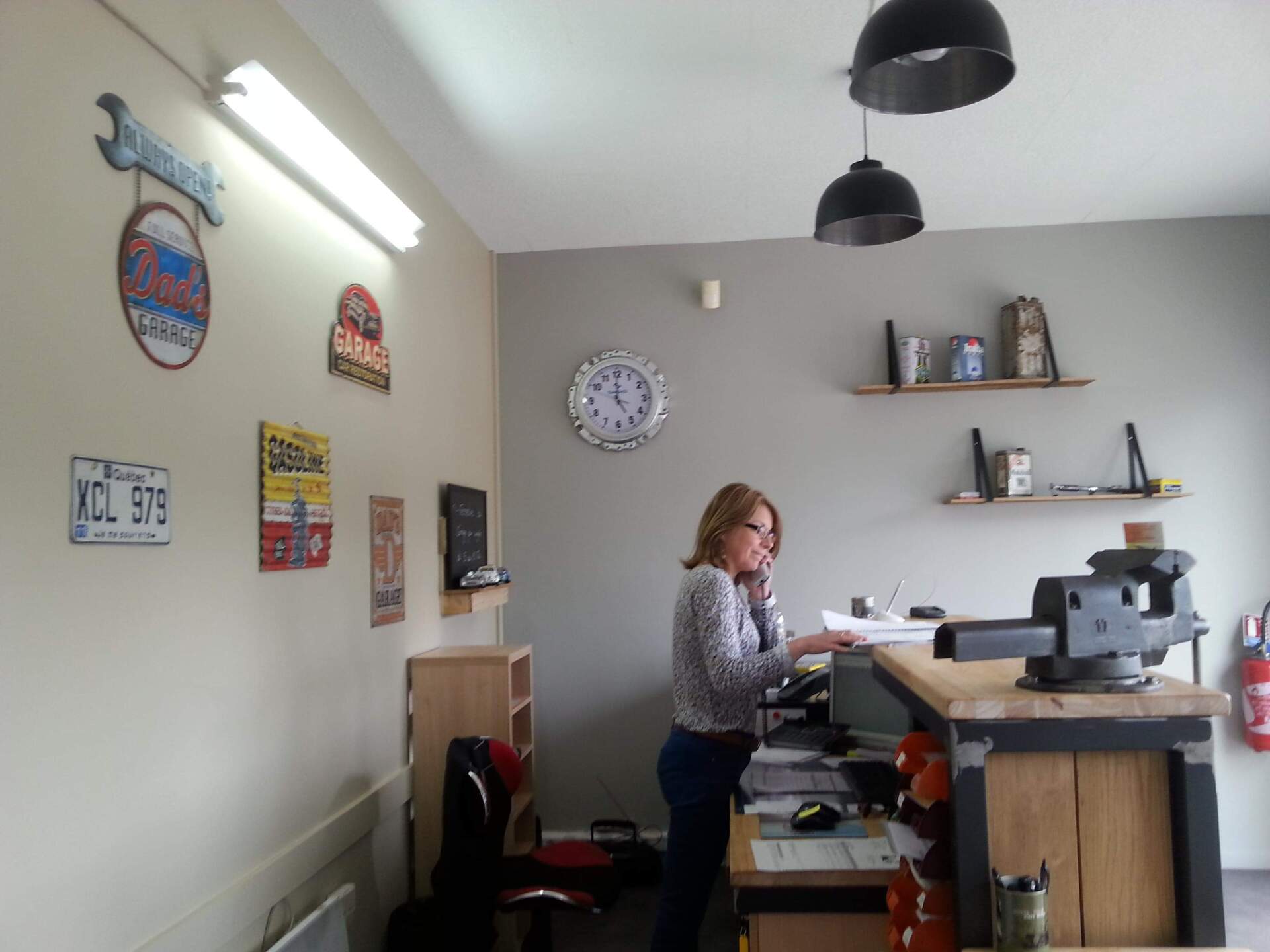 Bureau d'accueil du garage