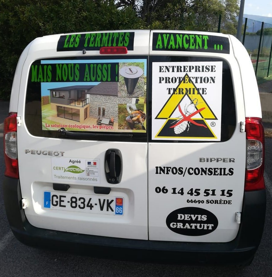 L'arrière du véhicule de Protection Termite.