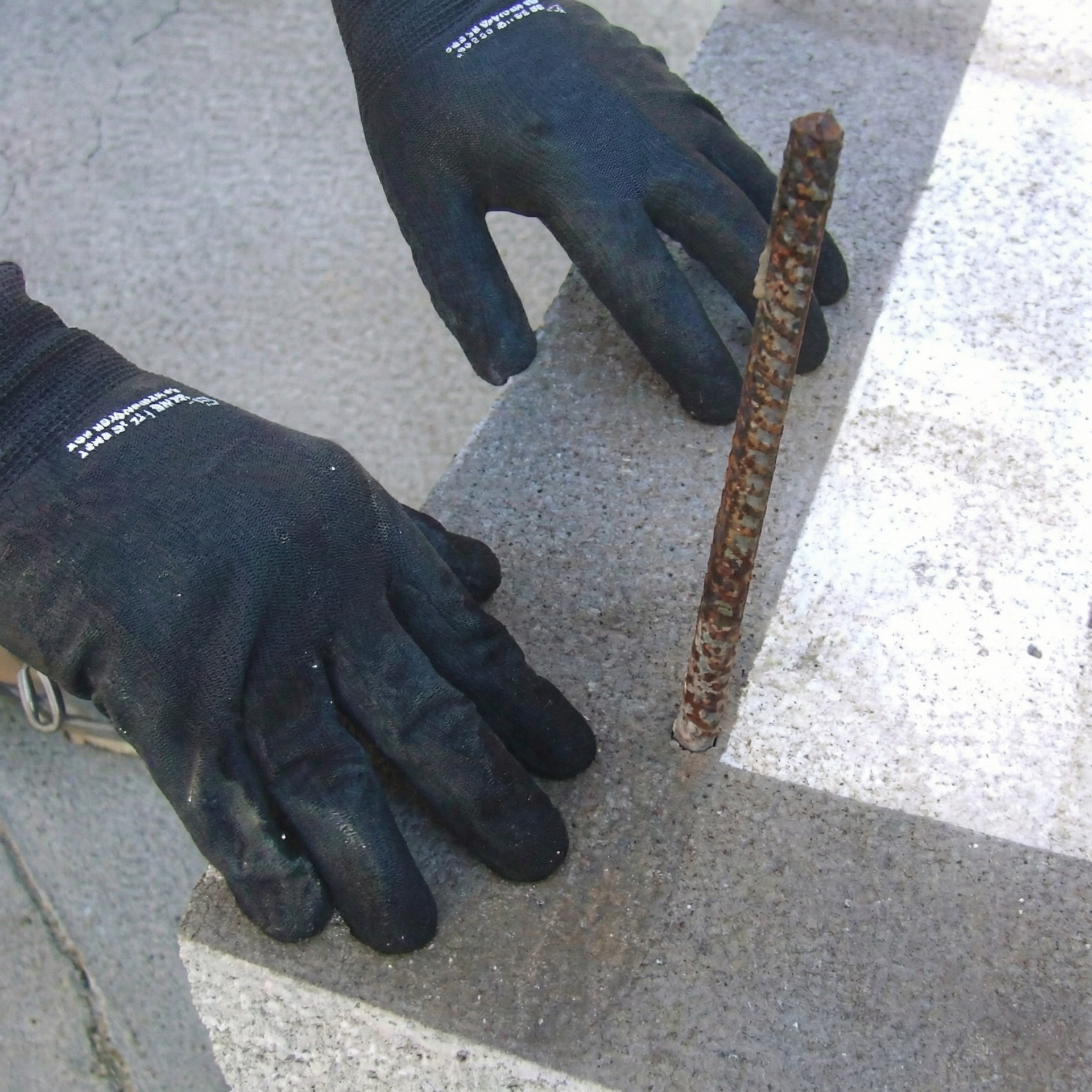 La pose d'une barrière antitermite physique.