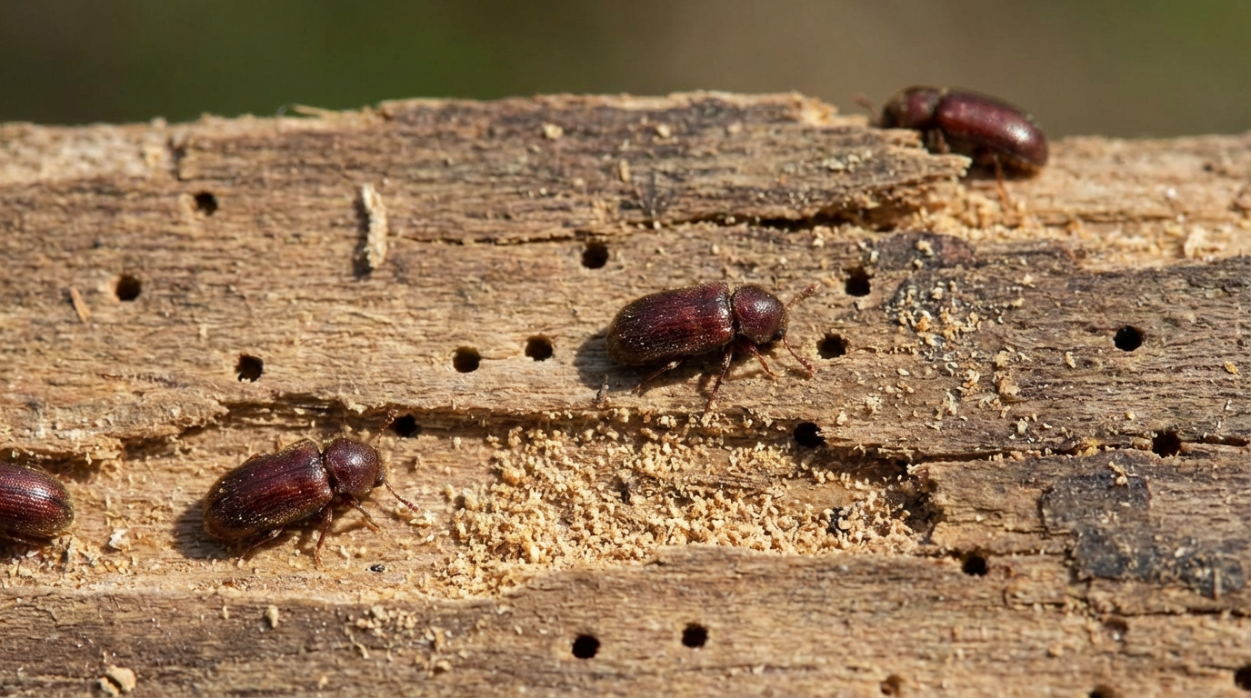 Des vrillettes et des petits trous.