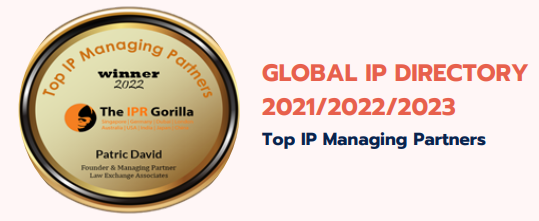 A gold plaque that says global ip directory top ip managing partners