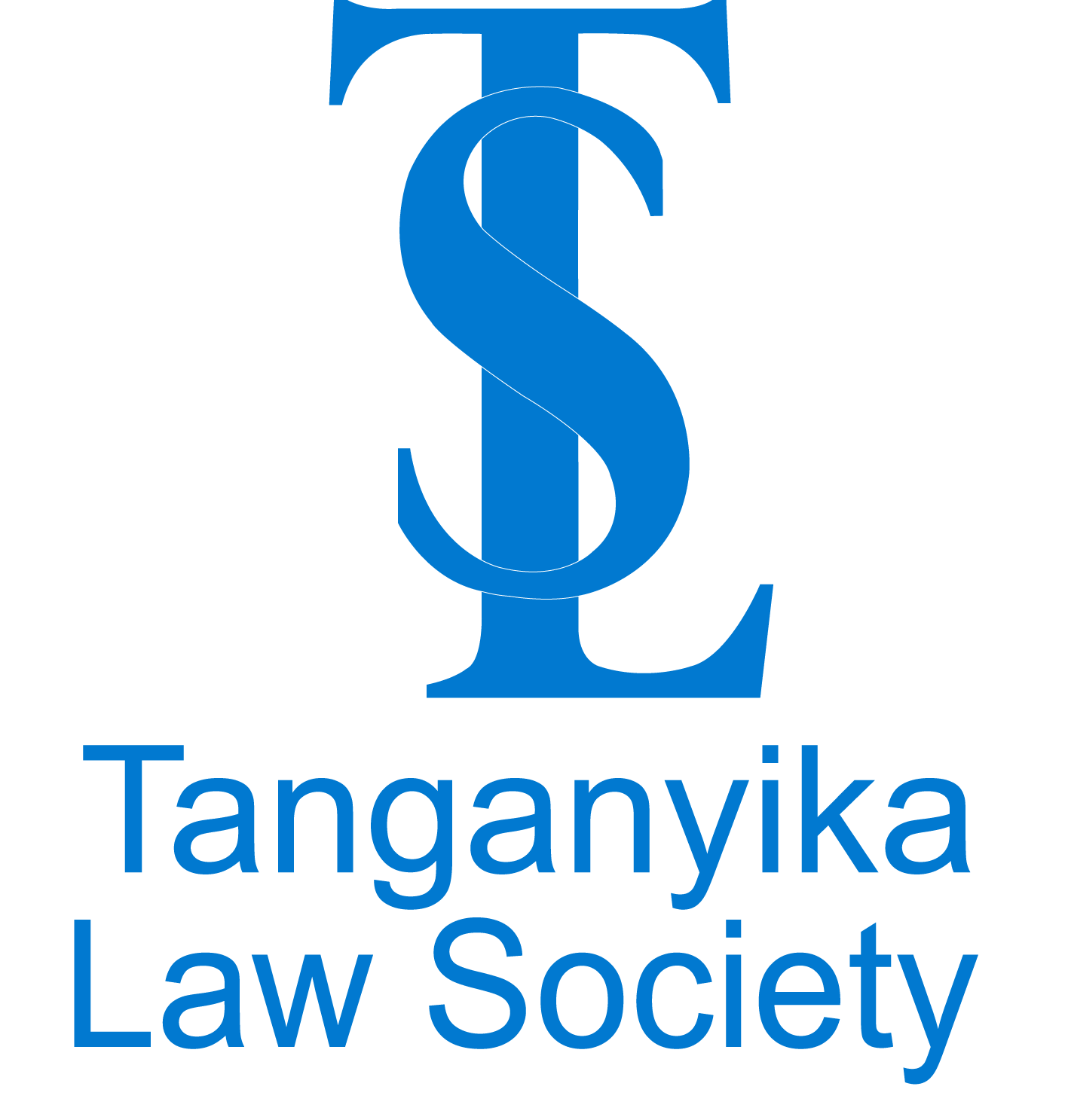 A blue logo for the tanganyika law society