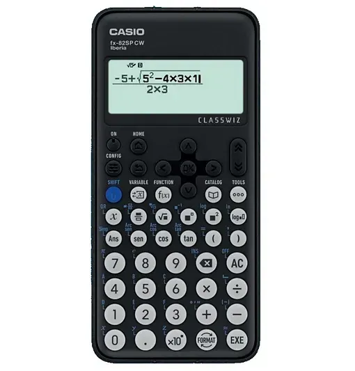 Se muestra una calculadora Casio sobre un fondo blanco.