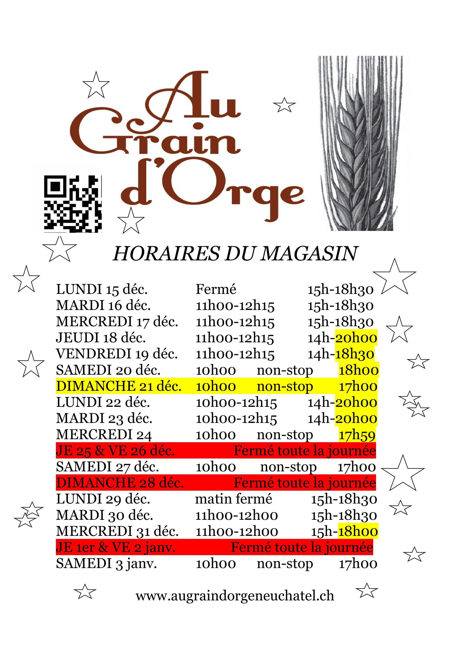 Au Grain d'Orge Neuchâtel/Châtel-St-Denis