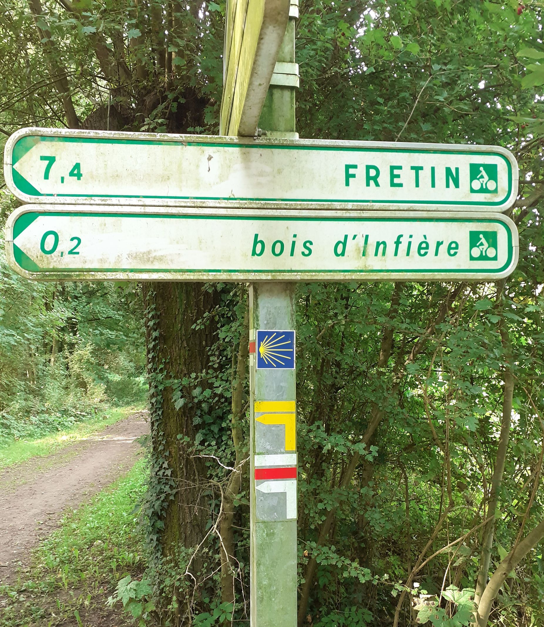 Panneaux chemin Saint-Jacques de Compostelle