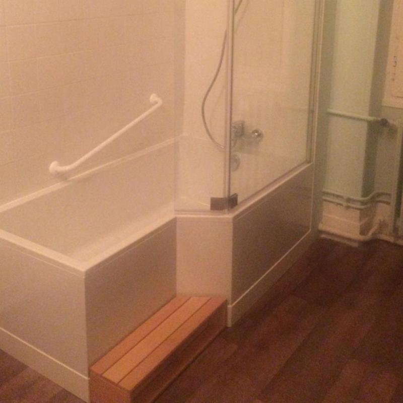 installation d'une baignoire