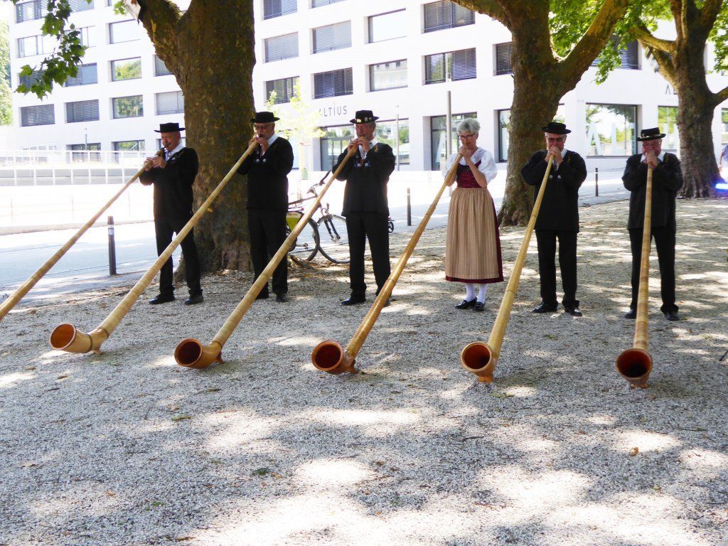 1. August Empfang vom neuen Rheinschiff Rhystärn