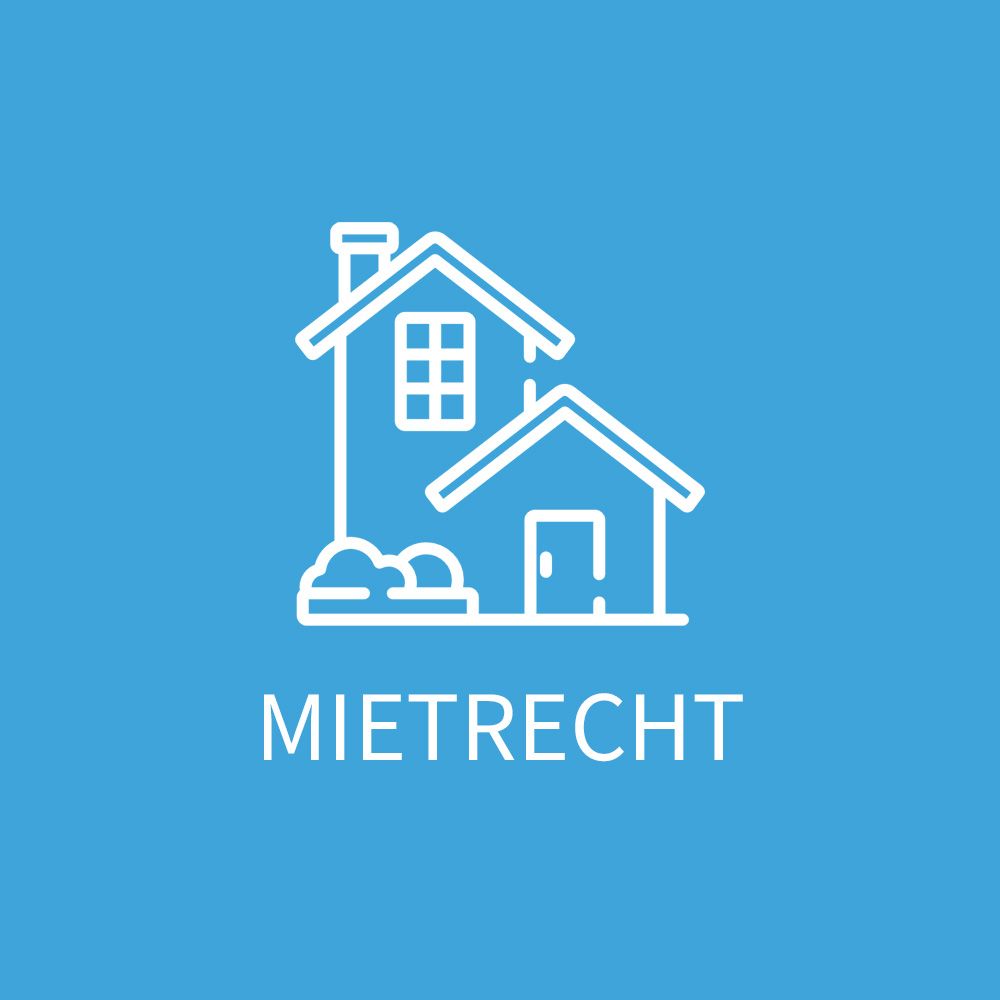 Eine Strichzeichnung eines Hauses mit einem Schornstein auf blauem Hintergrund.