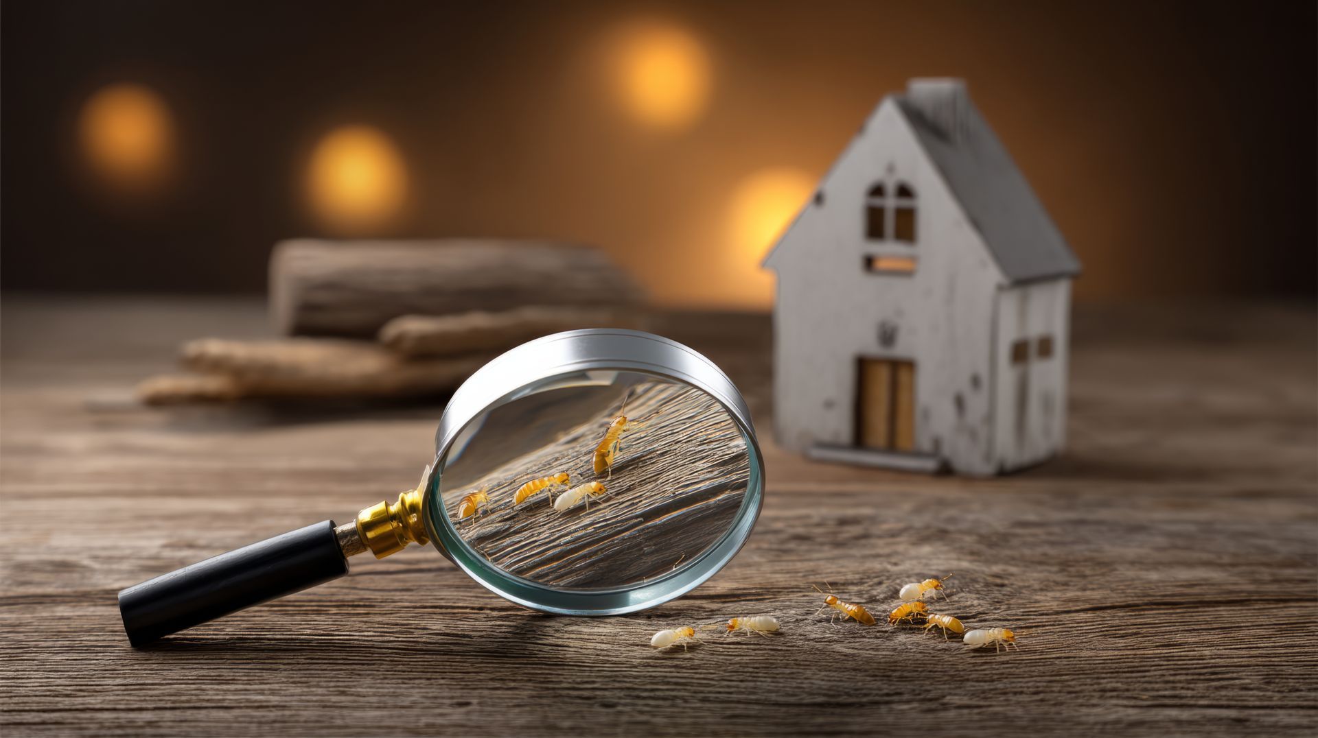 Une loupe et des termites.