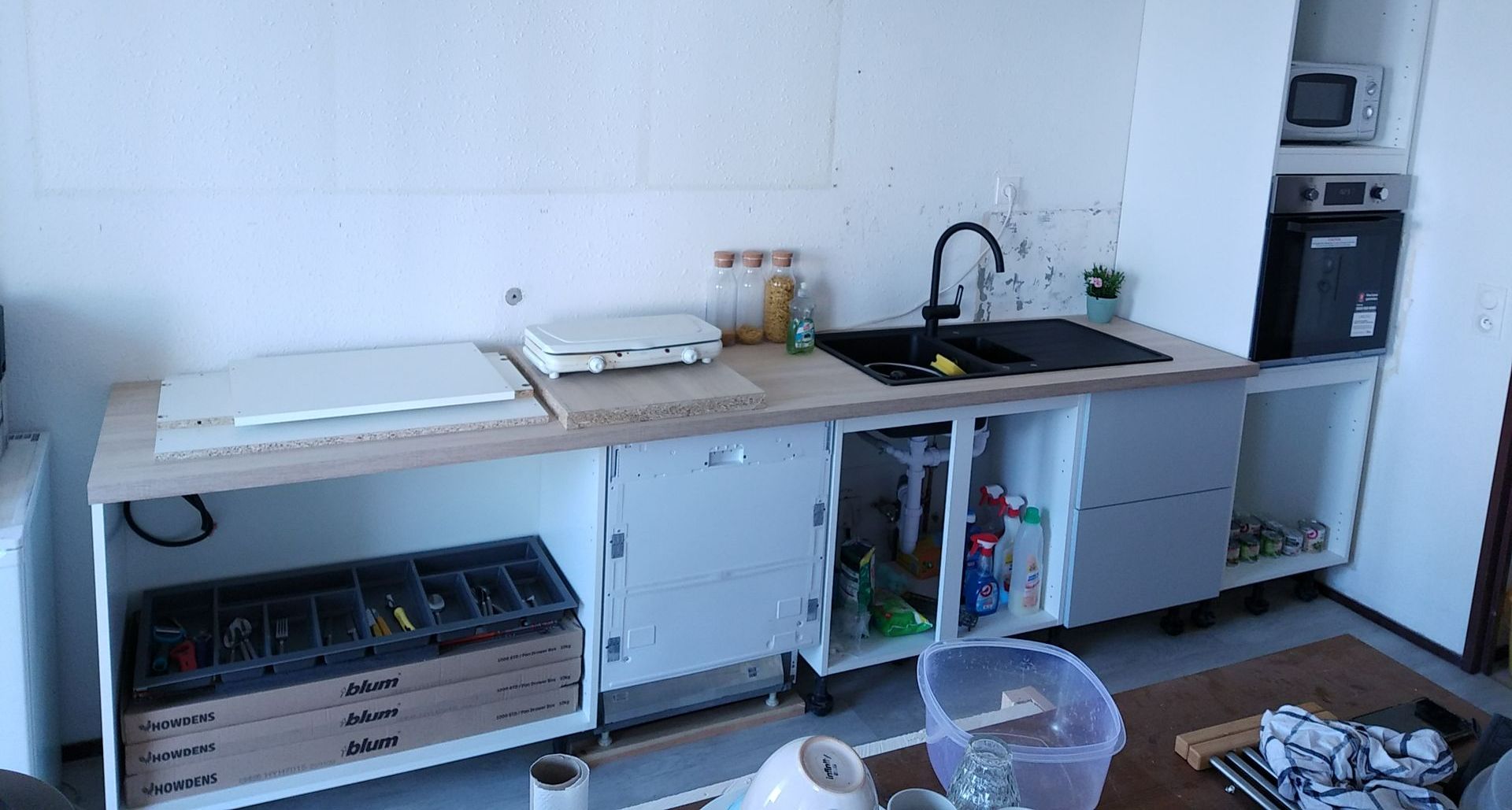 Cuisine en cours d'installation
