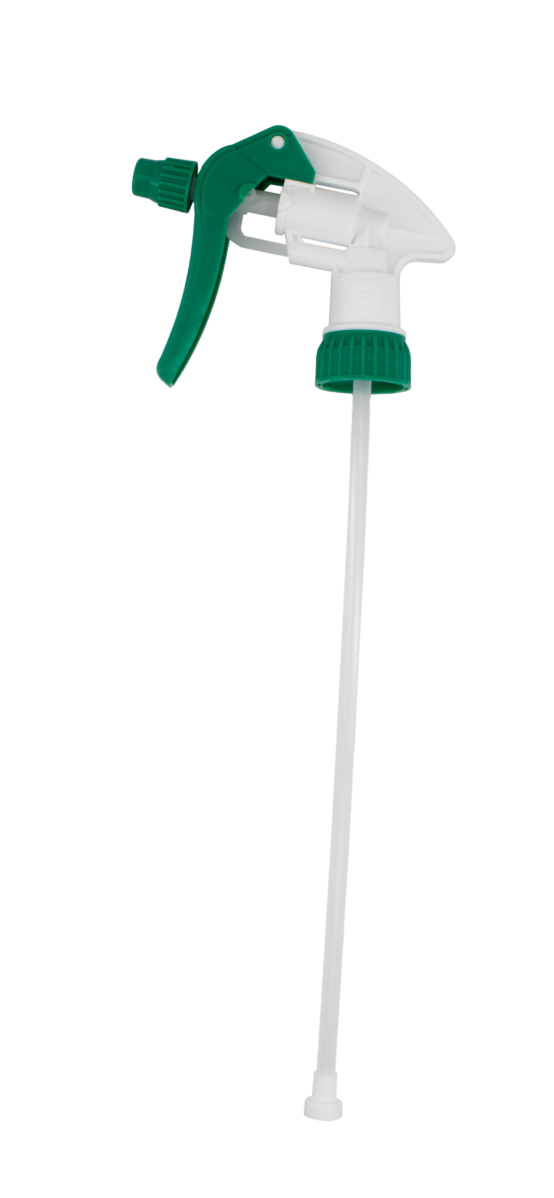 Valkoinen ja vihreä liipaisinruisku.