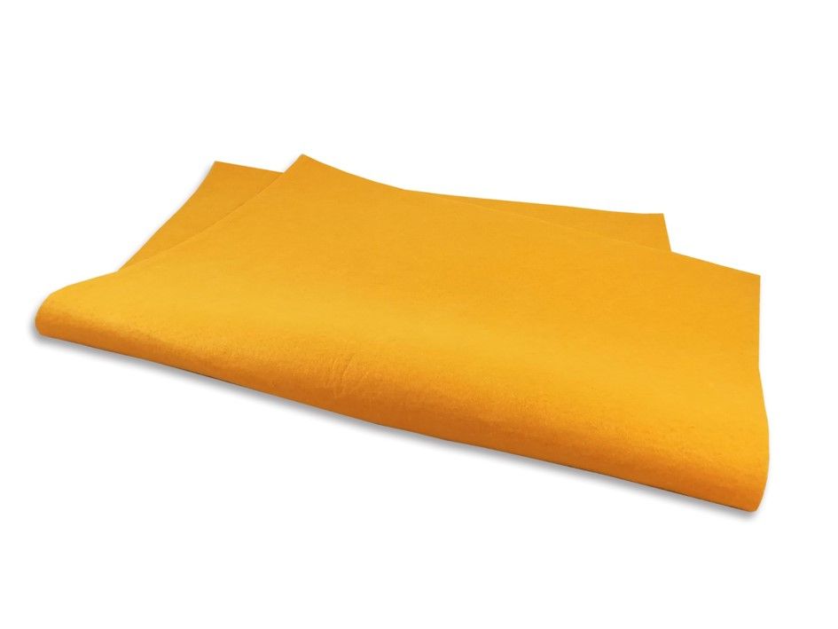 Kaksi keltaista huopalevyä, hieman päällekkäin.