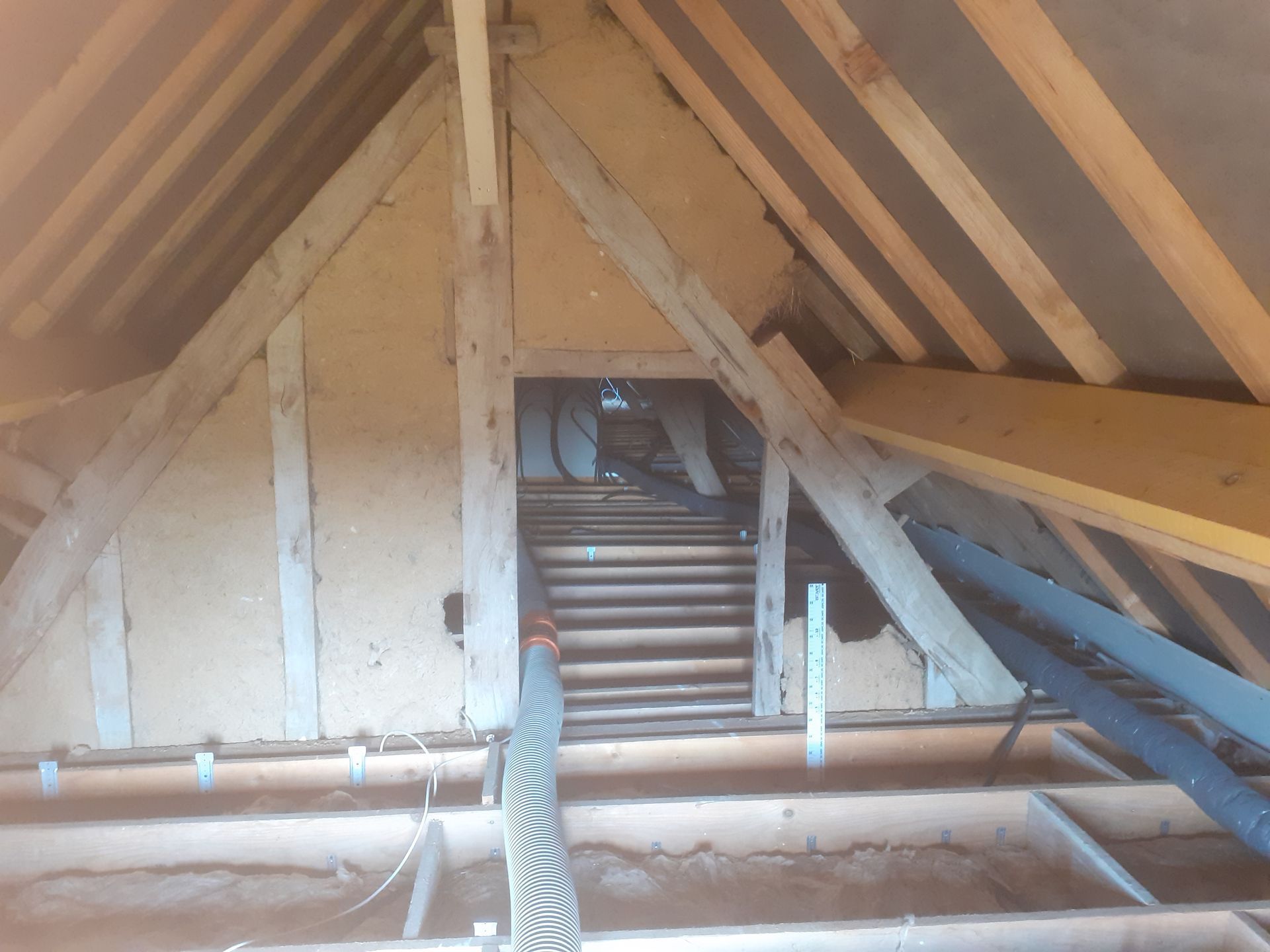 Rampants avant travaux d'isolation