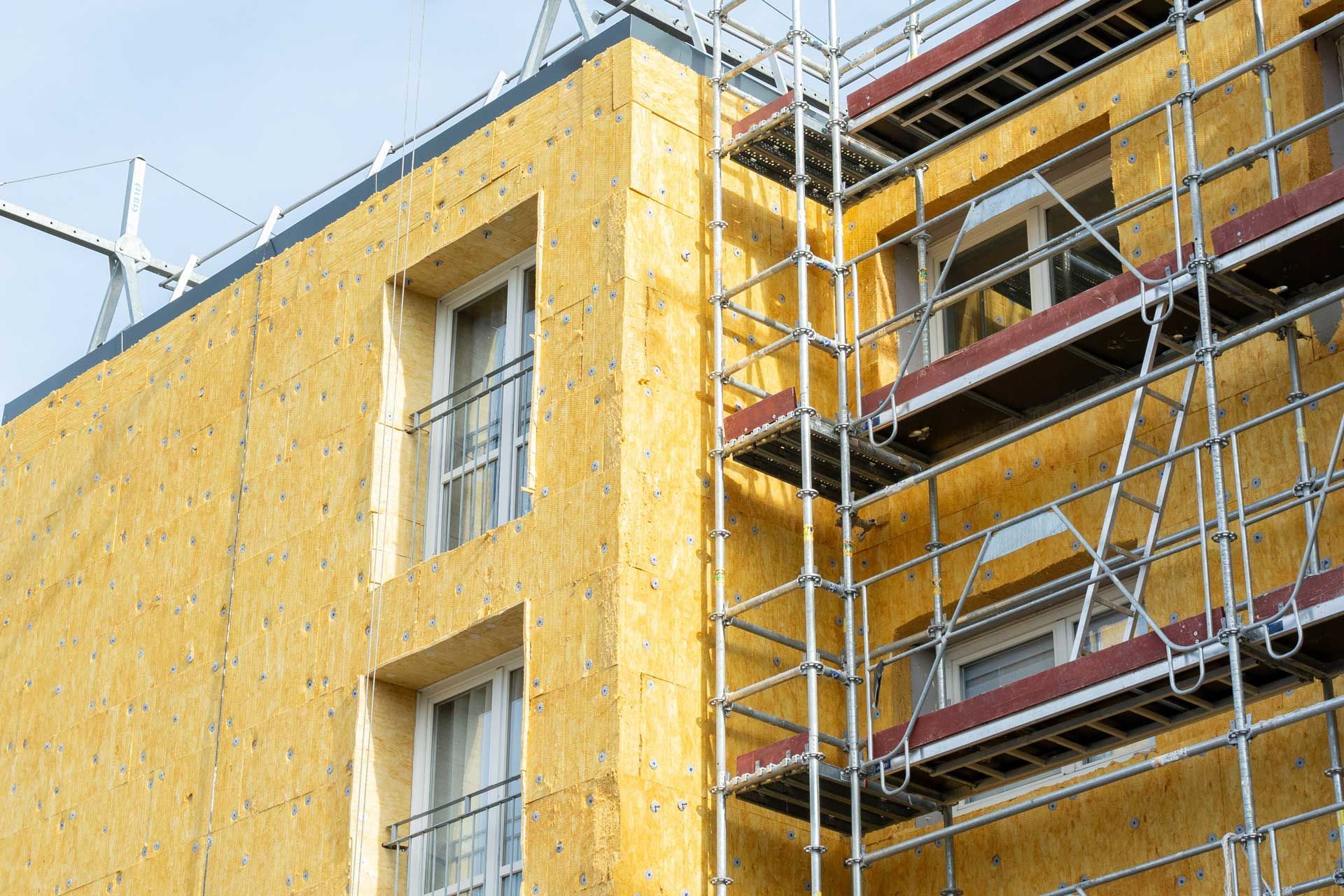 Isolation des murs par l'extérieur d'un immeuble