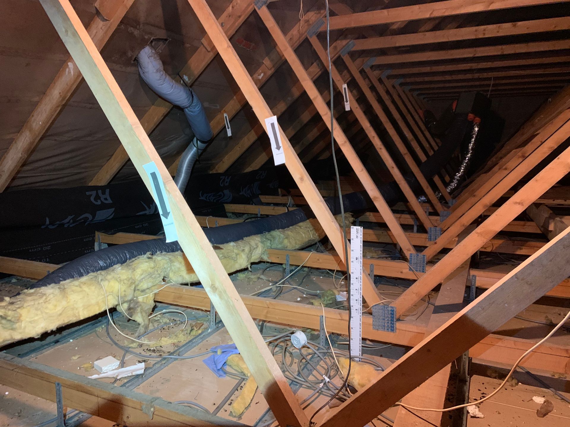 Combles avant isolation par soufflage 2