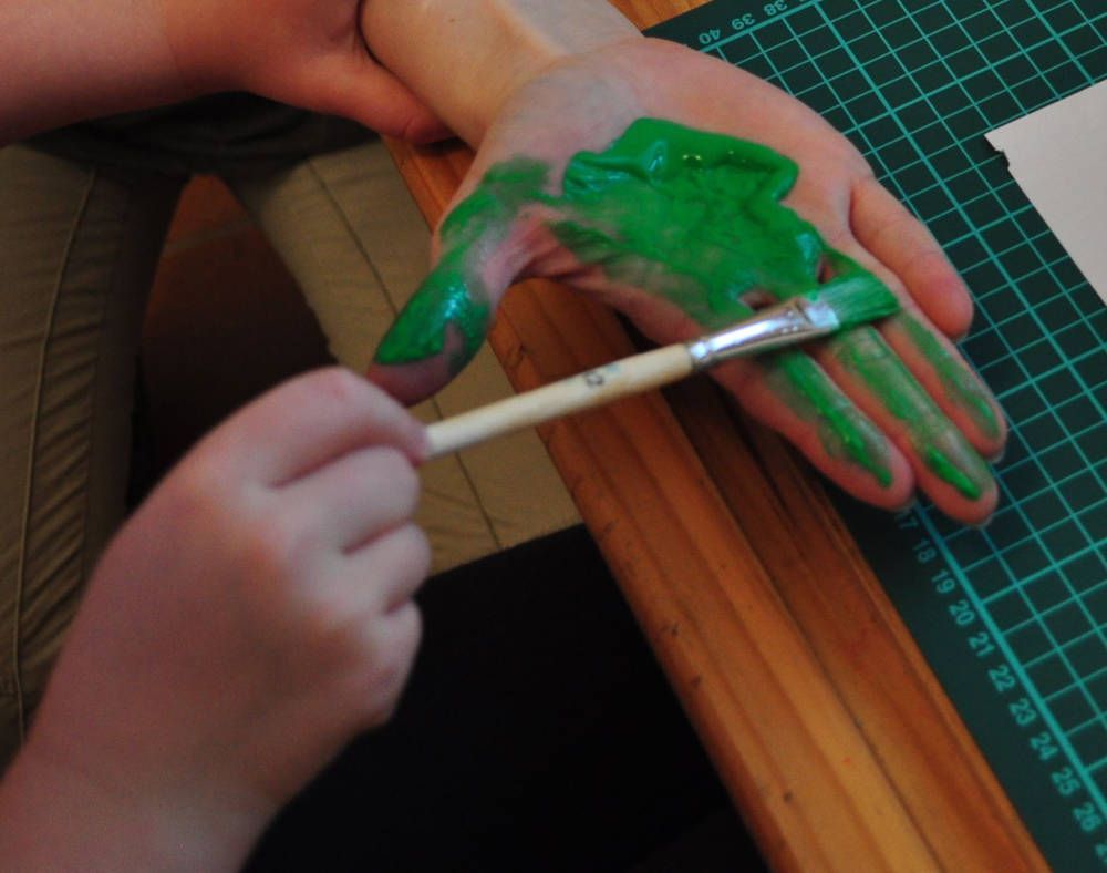 Falsche Pinselhaltung