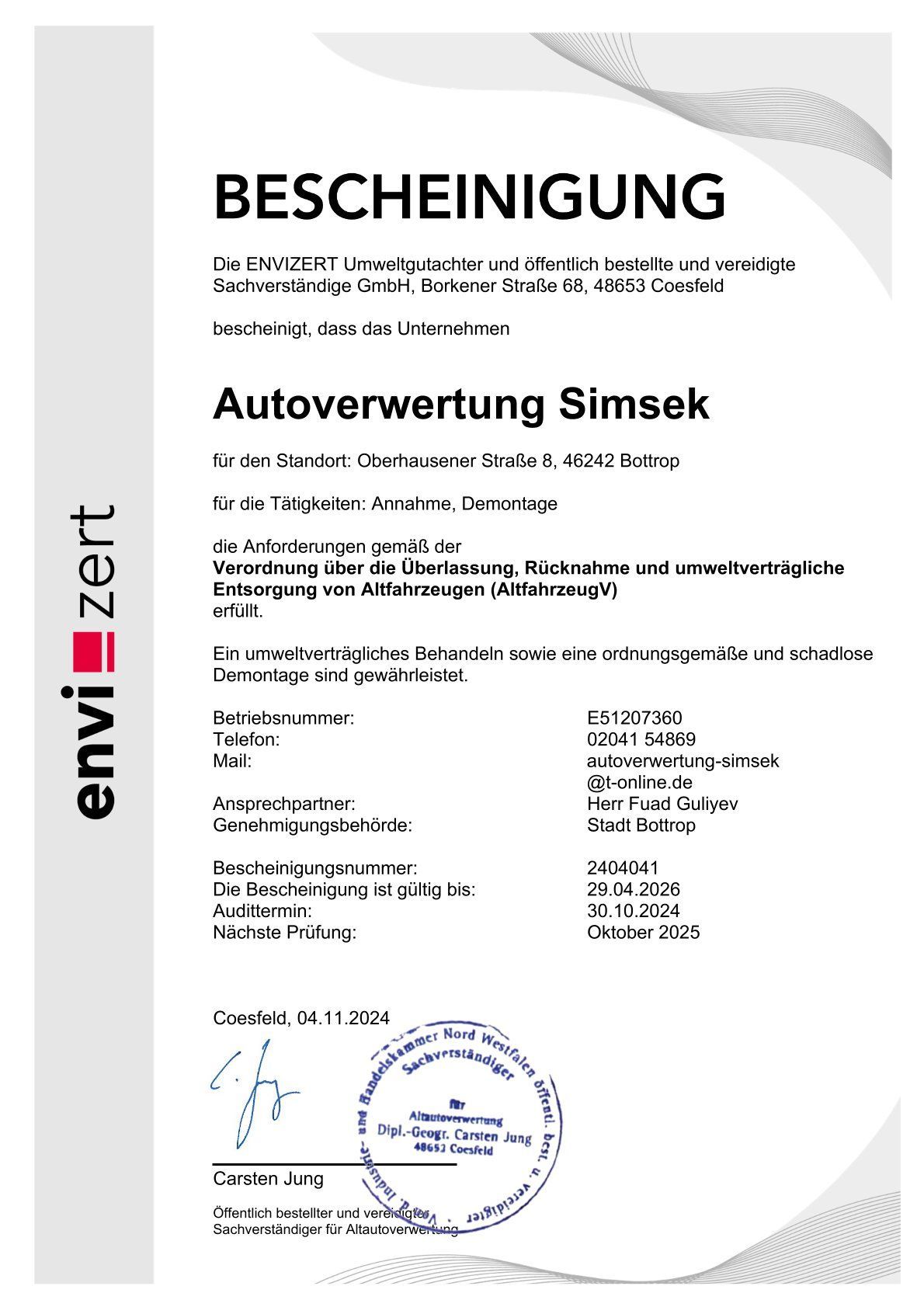 Autoverwertung Simsek | Bottrop