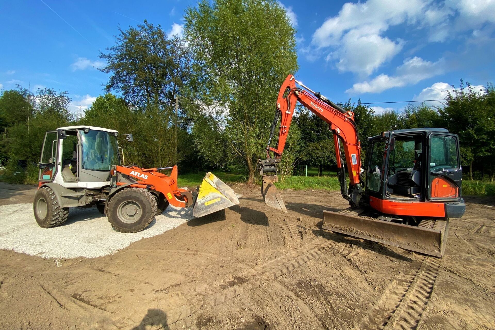 Bagger auf der Baustelle