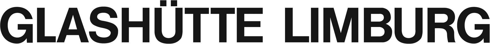 Ein schwarz-weißes Logo für Glashütte Limburg