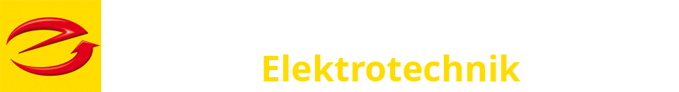 Das Wort Elektrotechnik steht auf gelbem Hintergrund