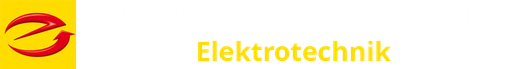 Das Wort Elektrotechnik steht auf gelbem Hintergrund