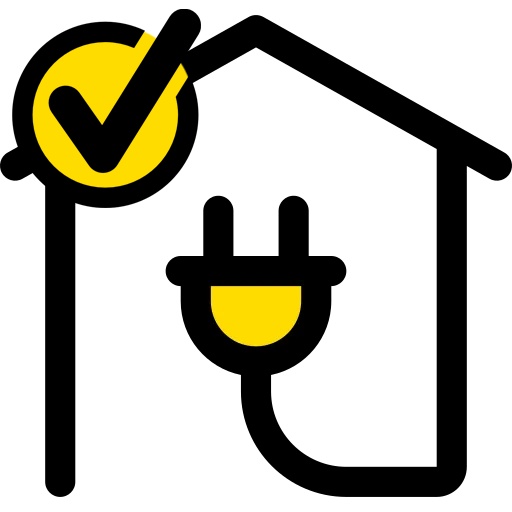 Ein schwarzes Schild mit einem gelben Blitz darin.