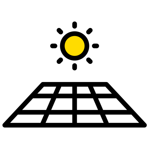 Ein Solarpanel, auf das die Sonne scheint.