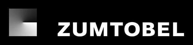 Ein schwarz-weißes Logo mit der Aufschrift „Zumtobel“