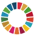 Un círculo de color arco iris con un centro blanco sobre un fondo blanco.