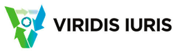 El logotipo de viridis iuris es un logotipo verde y azul con flechas.