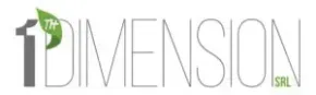 Un logotipo para una empresa llamada 1 dimension srl