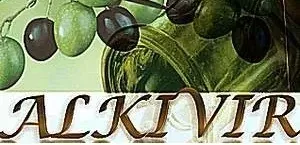 Una imagen de aceitunas y la palabra alkivir.