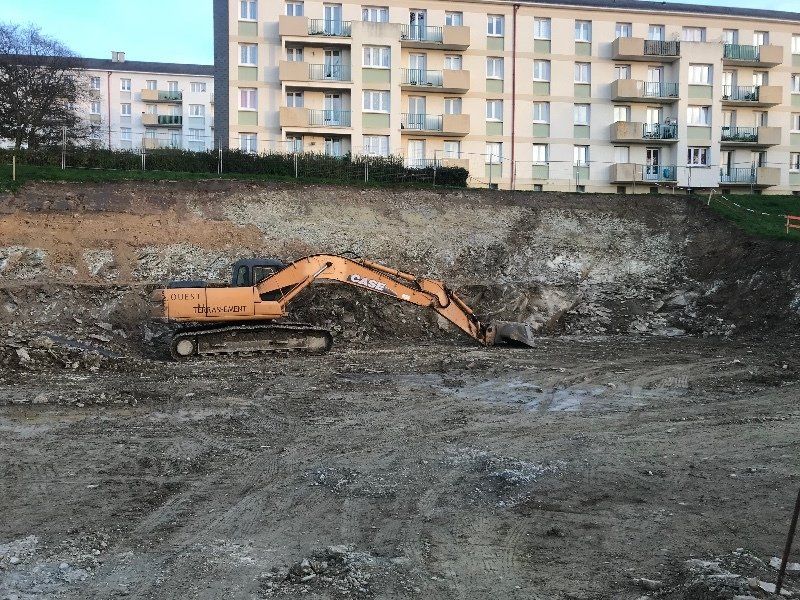 Terrassement à l'aide d'une pelleteuse