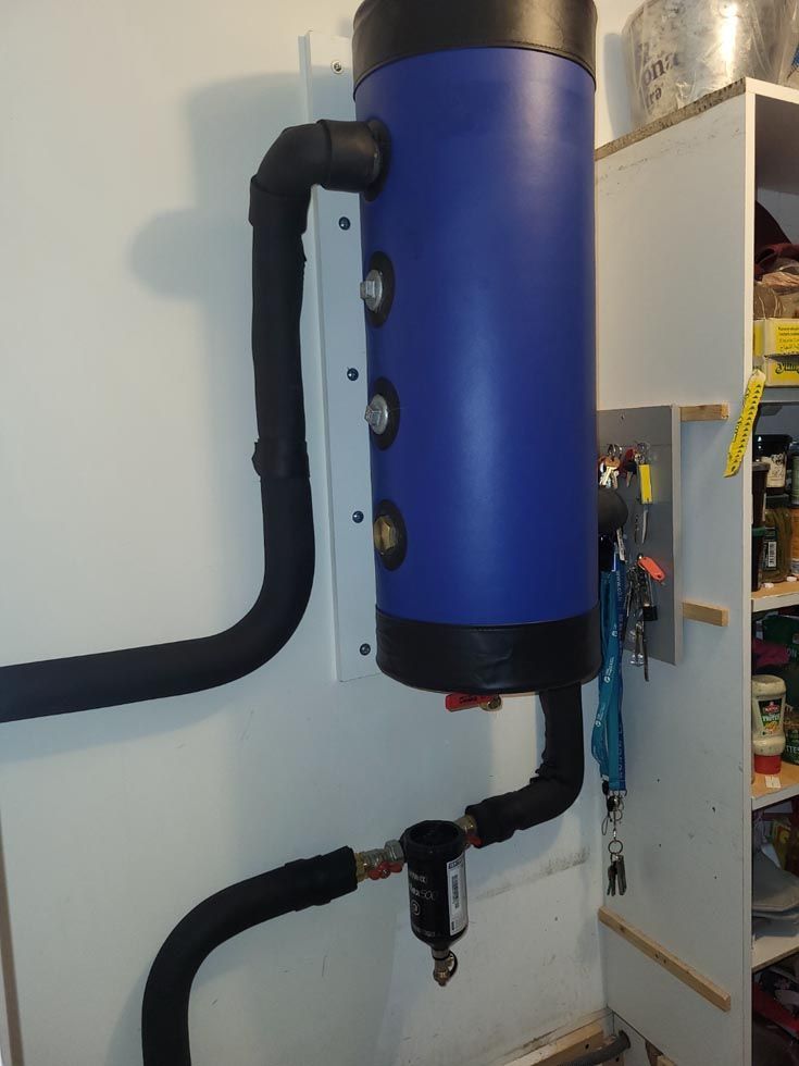 Ballon d'eau chaude bleu