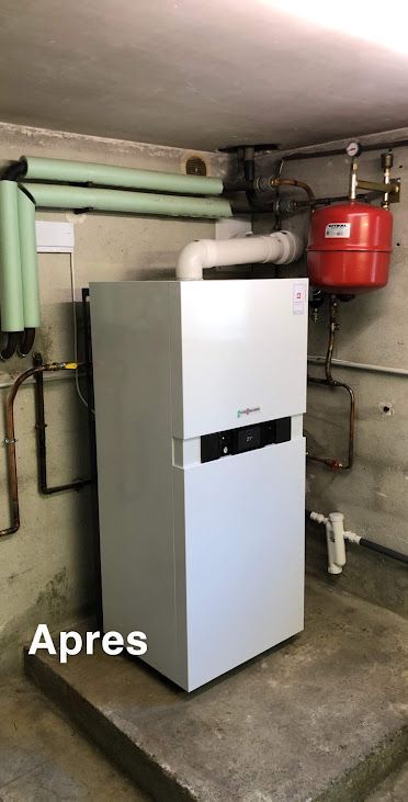 Chaudière au gaz dans un petit espace