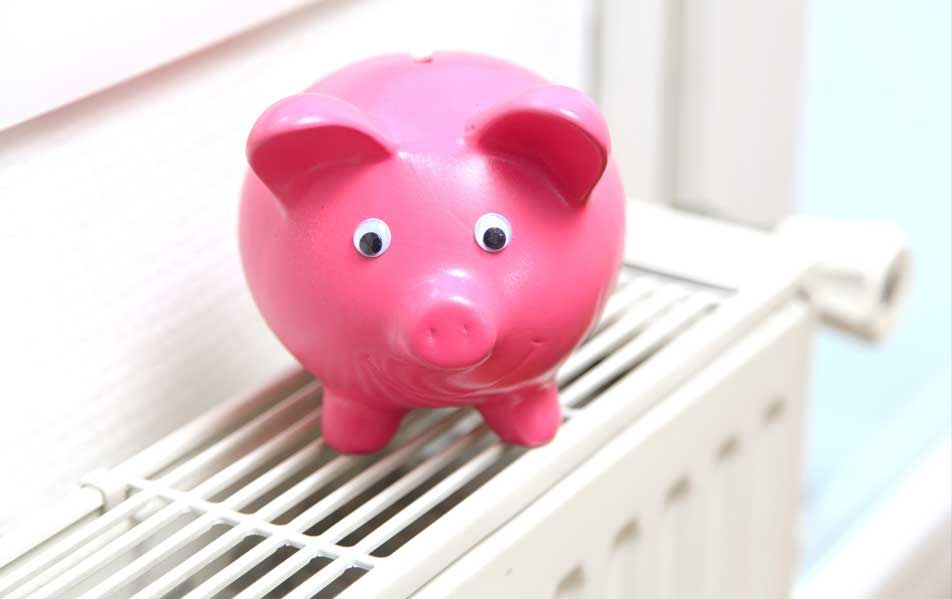 Tirelire sur un radiateur