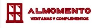 Logo with a red window icon and text 