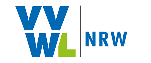 WWL NRW-Logo in Blau und Grün auf weißem Hintergrund
