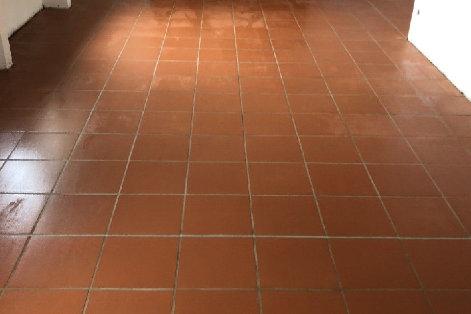 gereinigter Fliesenboden