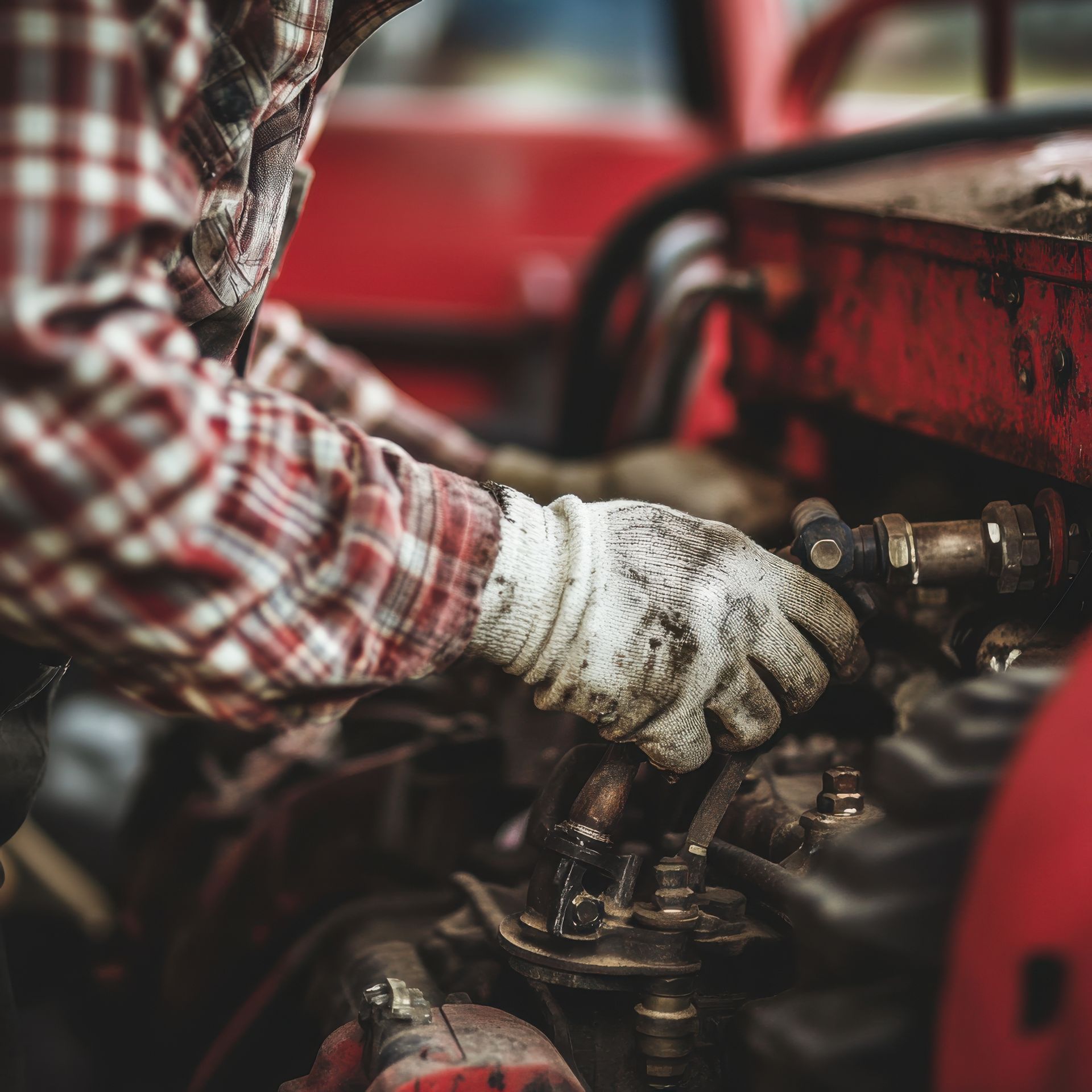 Réparation d'une machine ancienne en cours